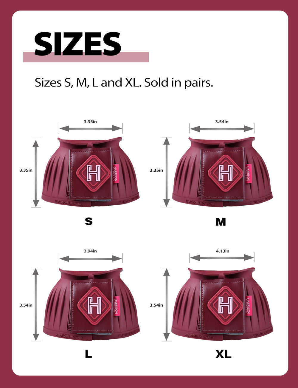 Harrison Howard wine-red bell boots color shown for stylish protection