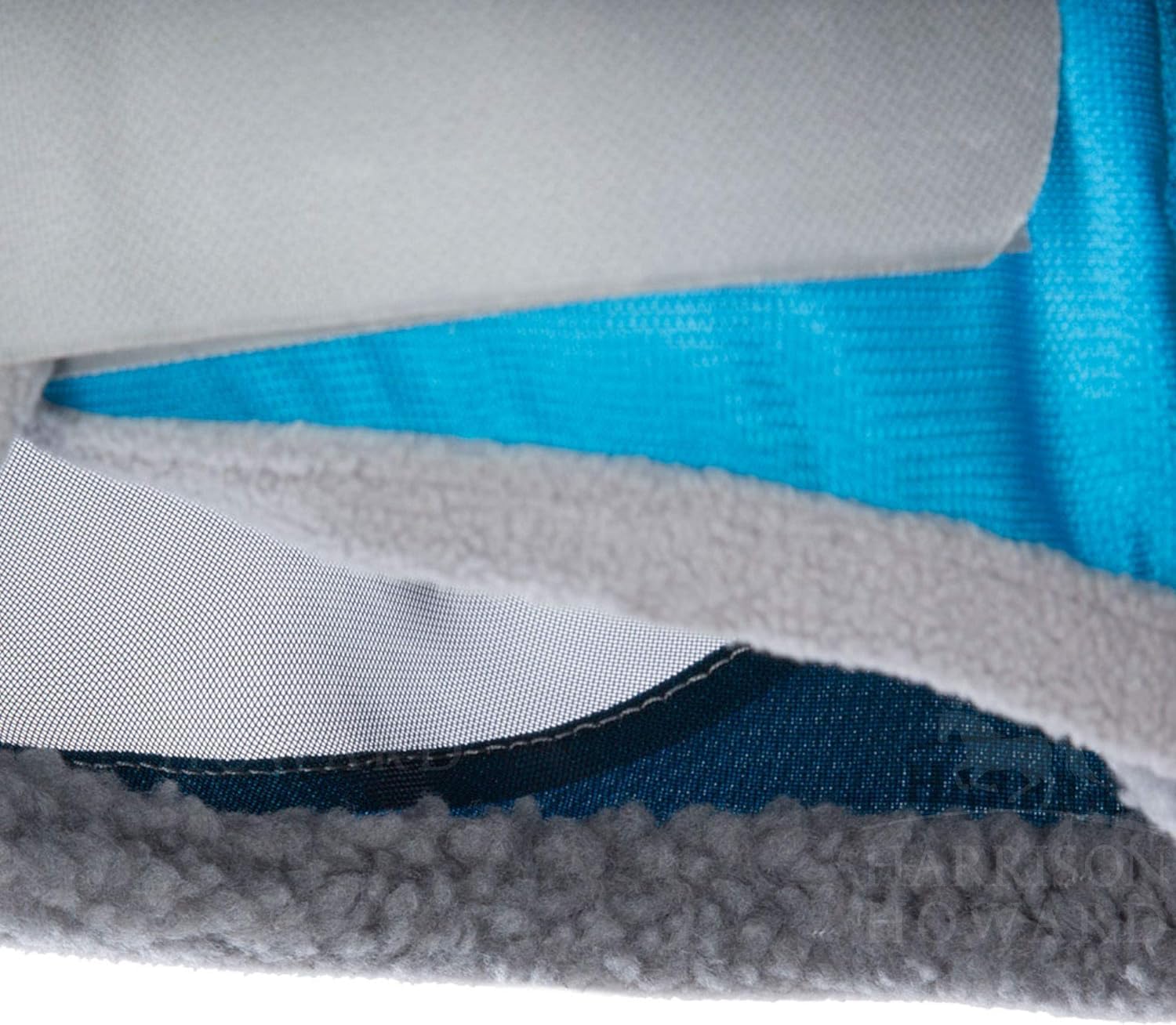Harrison Howard CareMaster Pro fly mask eye-space design enhances visibility and comfort.