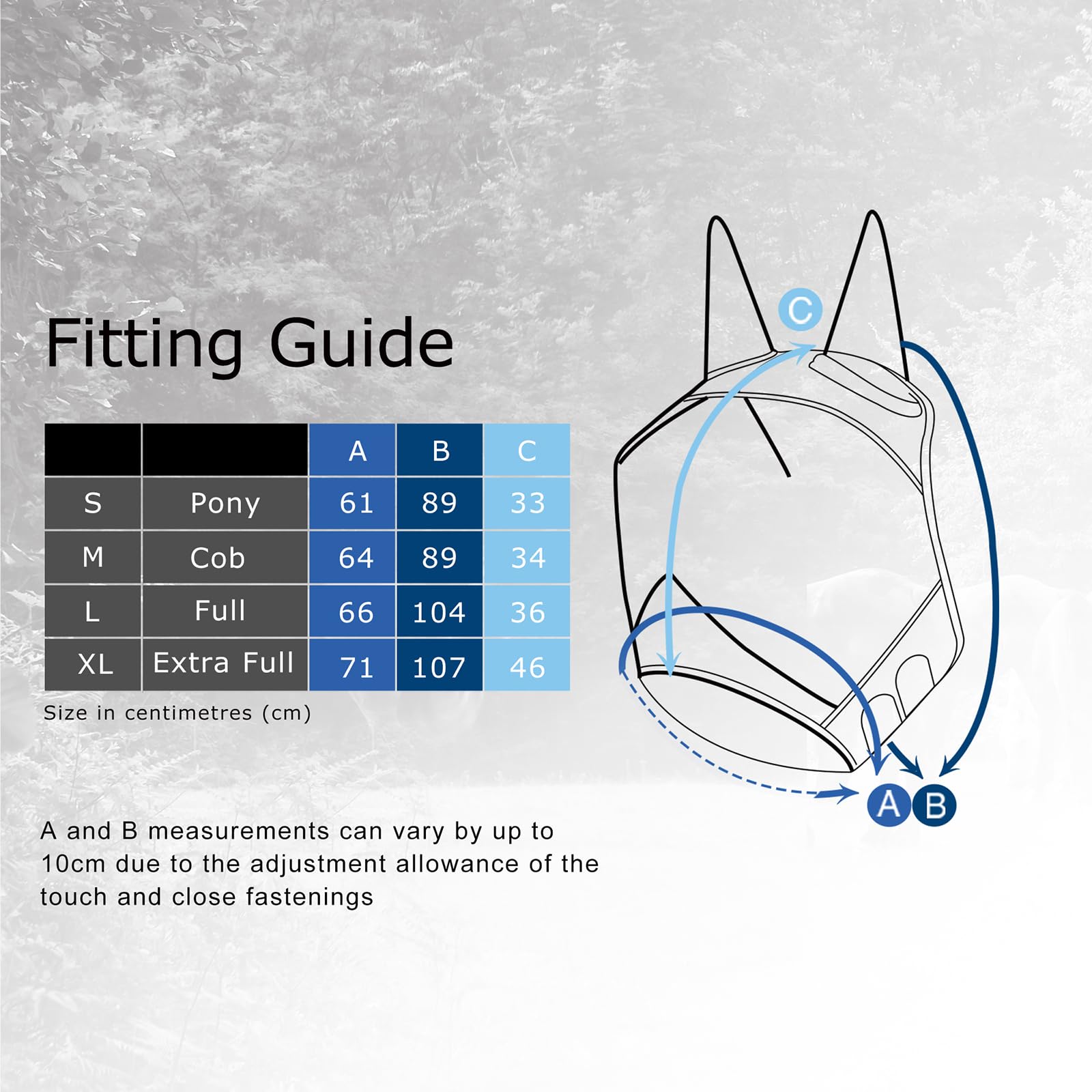 Harrison Howard CareMaster Pro sky-blue fly mask adds style and visibility.