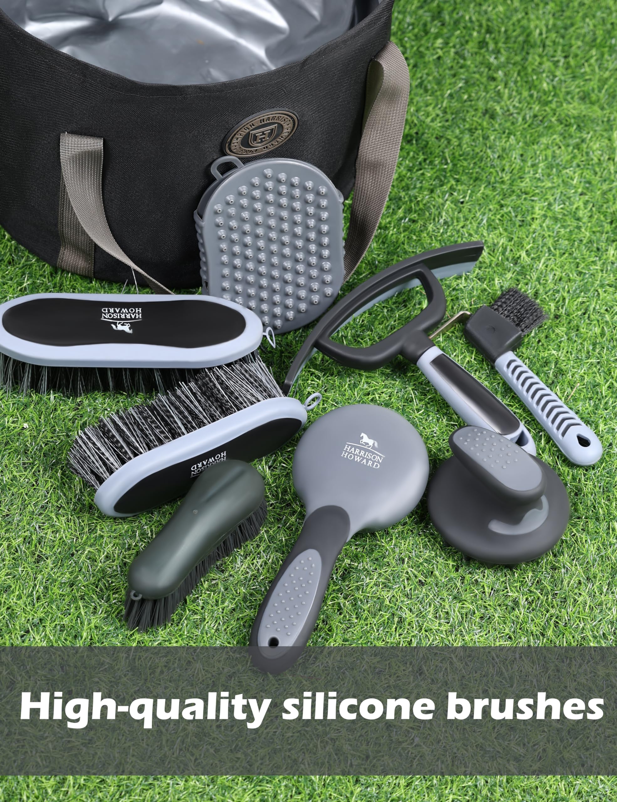 Harrison Howard dandy brush closeup with durable bristles for effective cleaning