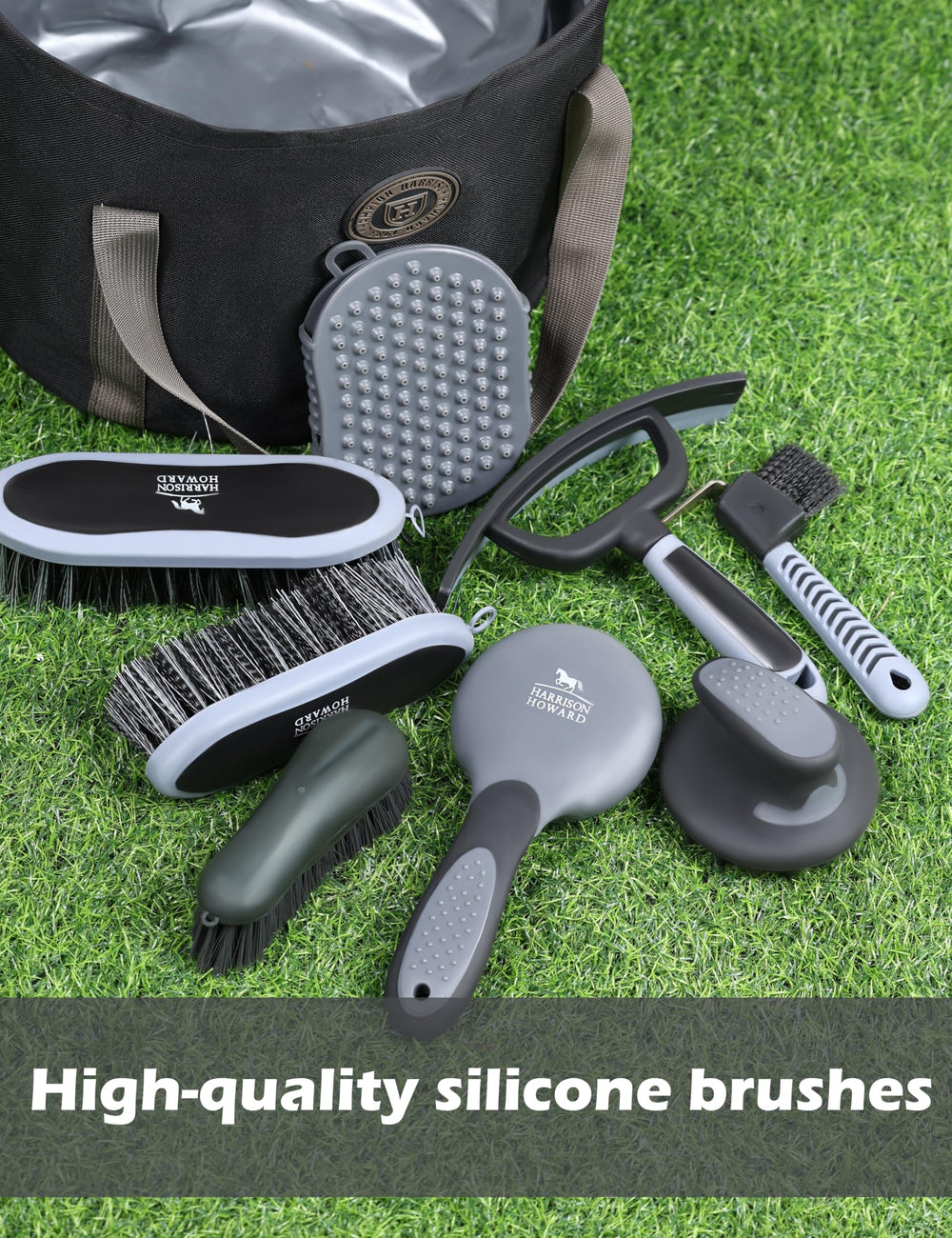 Harrison Howard dandy brush closeup with durable bristles for effective cleaning