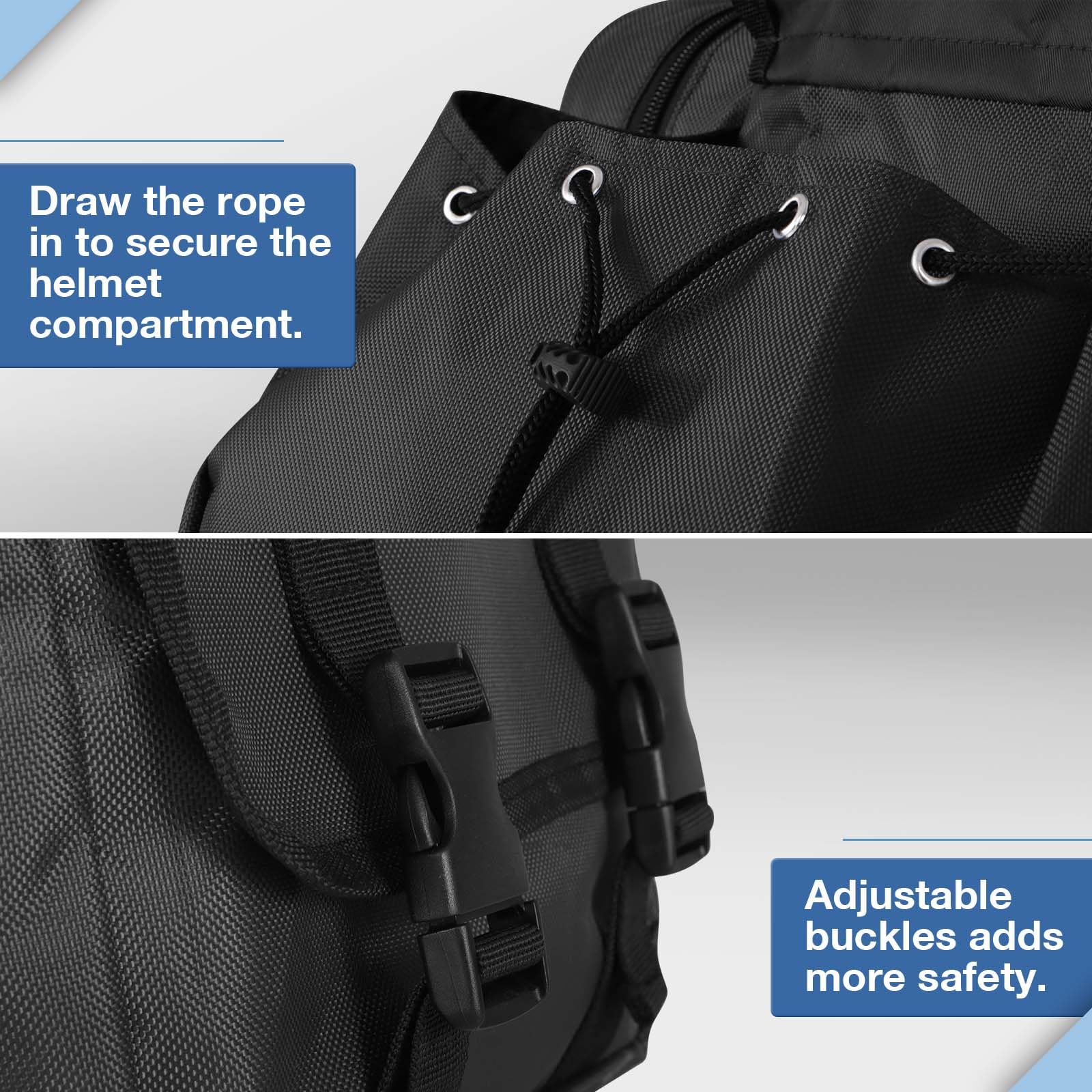 Harrison Howard equestrian pack horsewhip-strap secures gear for quick transport.