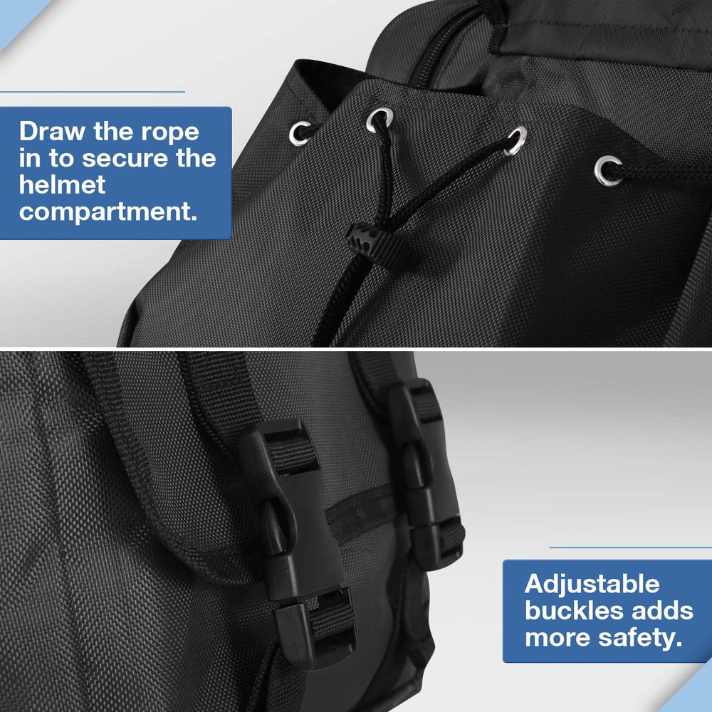 Harrison Howard equestrian pack horsewhip-strap secures gear for quick transport.