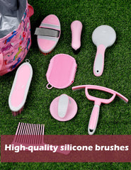Harrison Howard ergonomic silicone-wrapped handles reduce hand fatigue during grooming