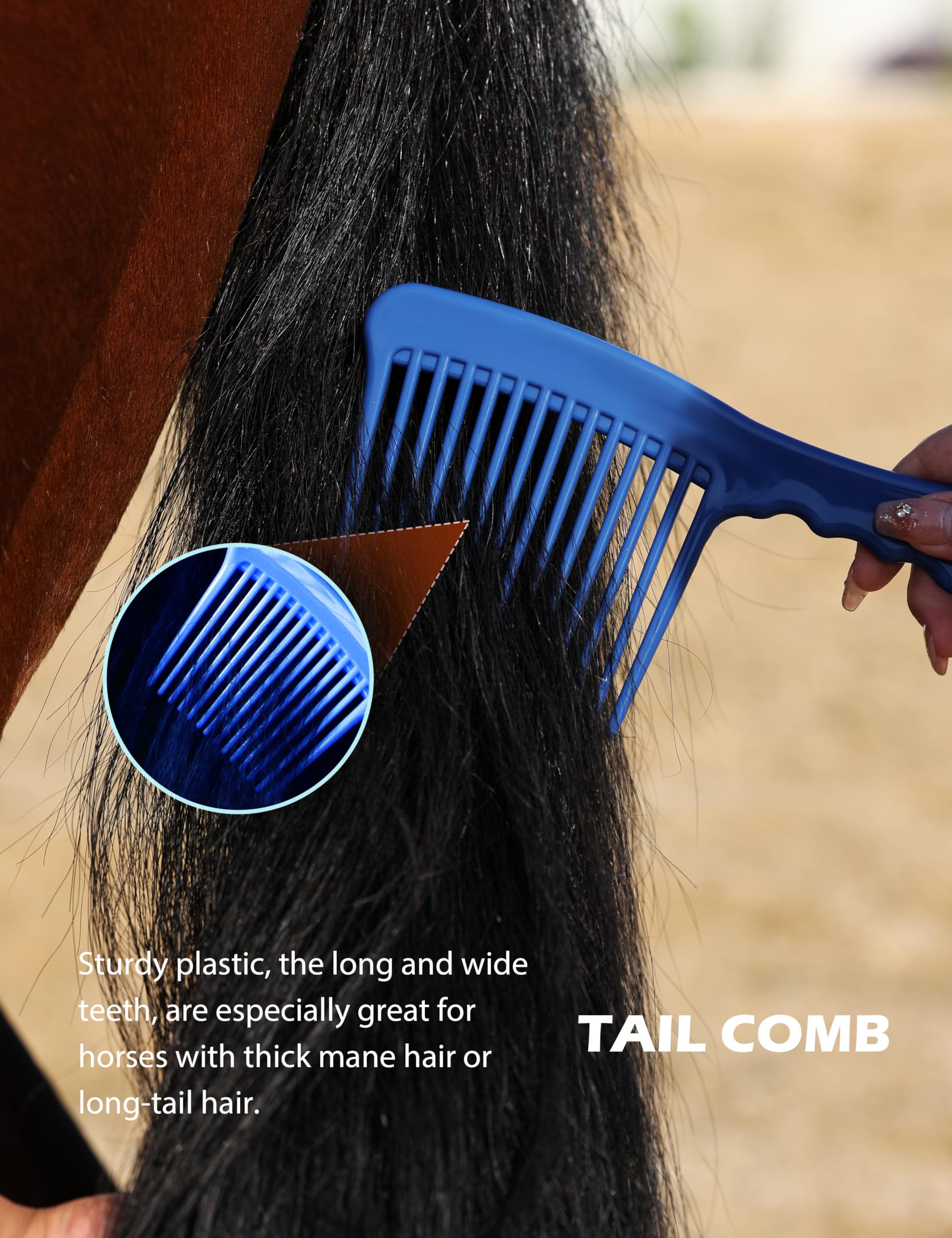 Harrison Howard hoof pick in deep blue for safe hoof cleaning