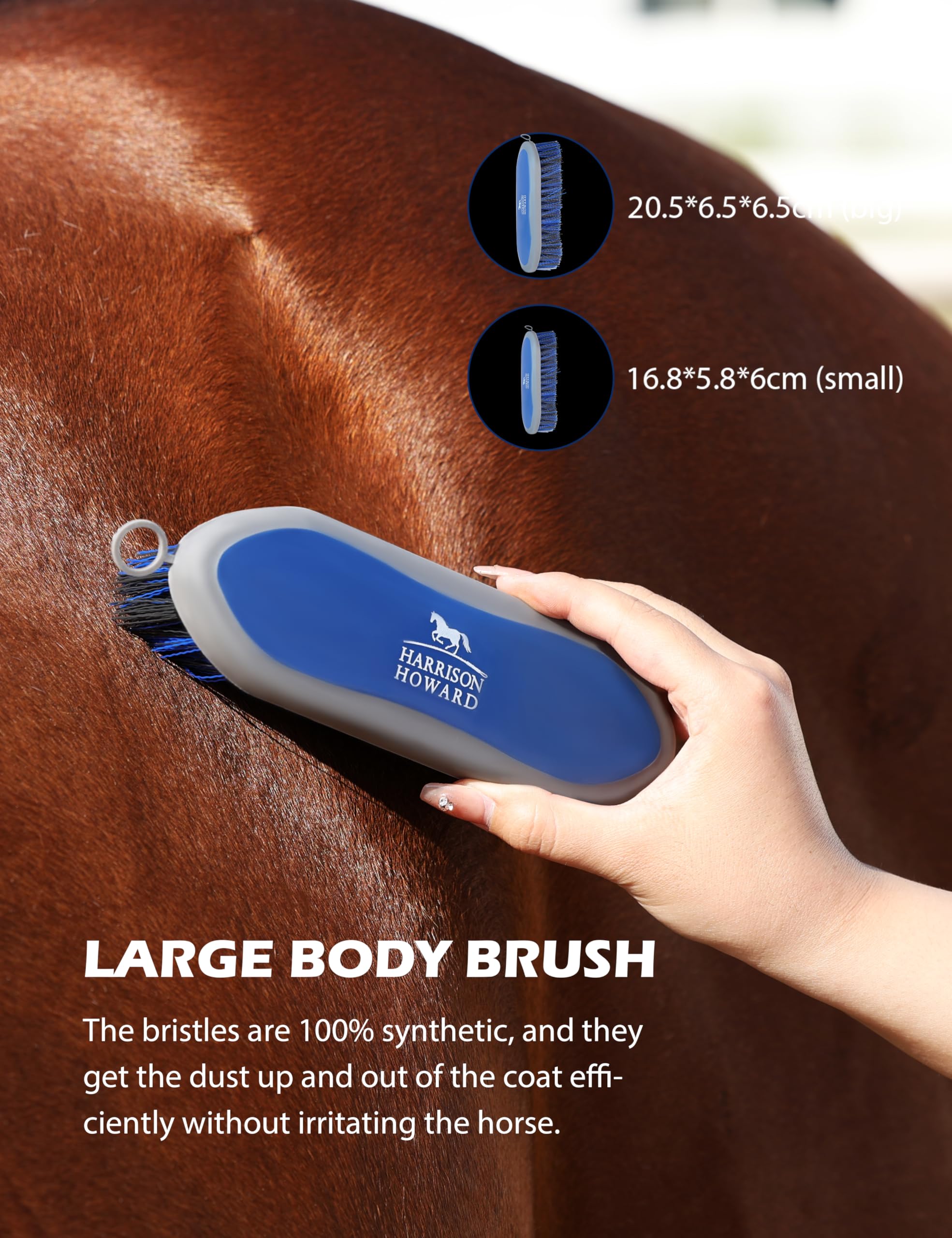 Harrison Howard sweat scraper in deep blue for quick sweat removal