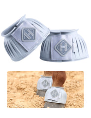 Harrison Howard rubber bell boots front view offering 360° hoof protection