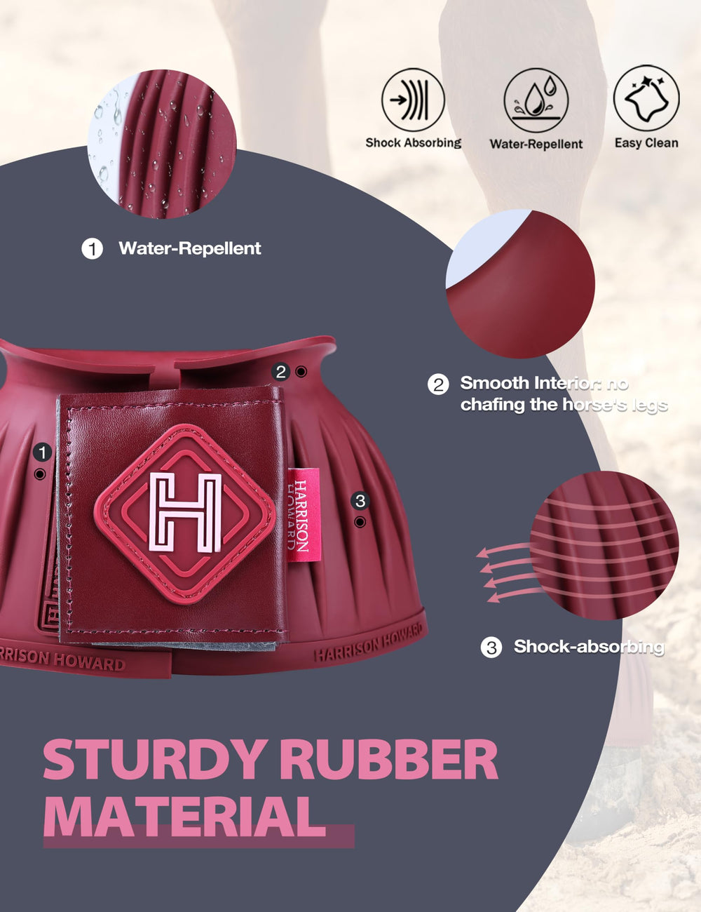 Harrison Howard rubber material is thick and waterproof for lasting durability