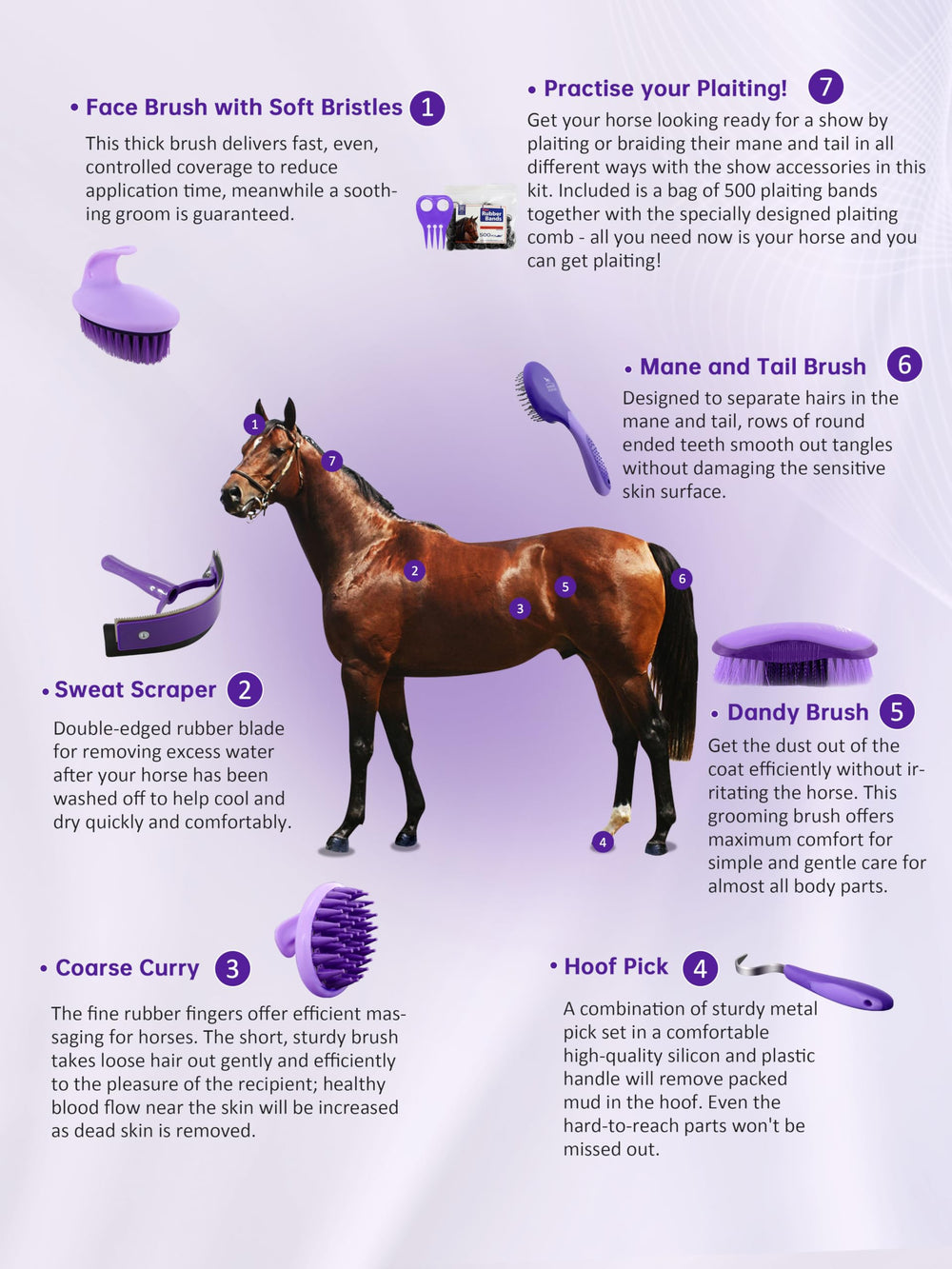 Harrison Howard soft face brush cleans delicate areas gently.