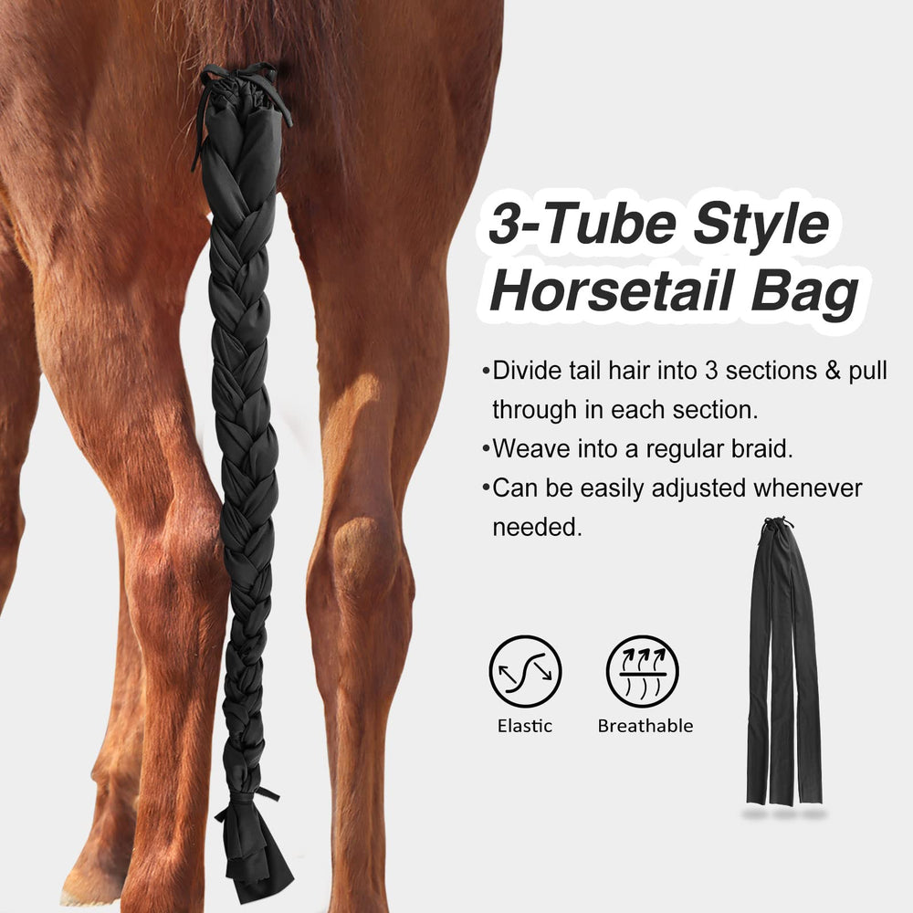 Harrison Howard tail bag dirt protection image emphasizes keeping tail clean and off ground