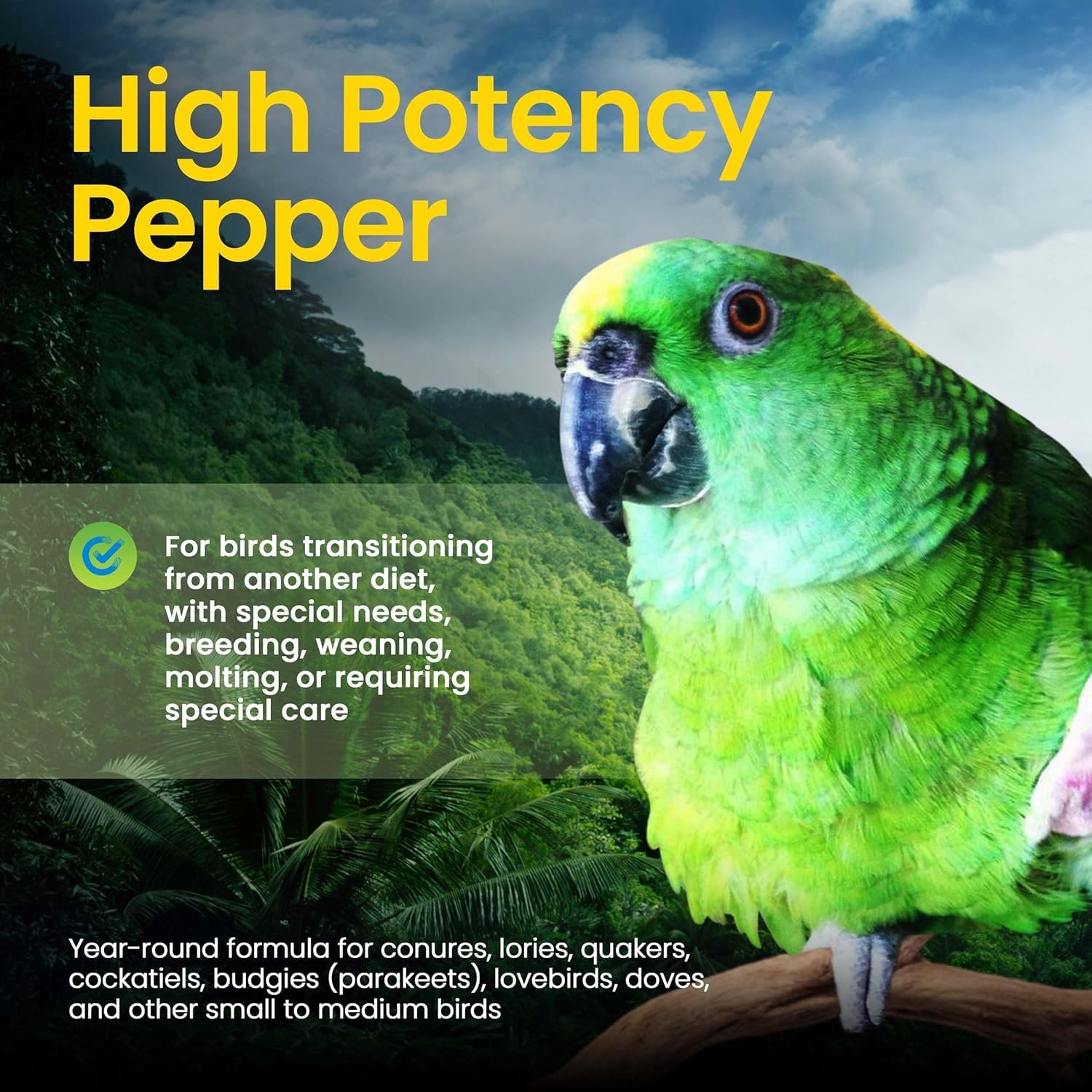 Vet-developed Harrison's Pepper offers nutrition for all life stages.