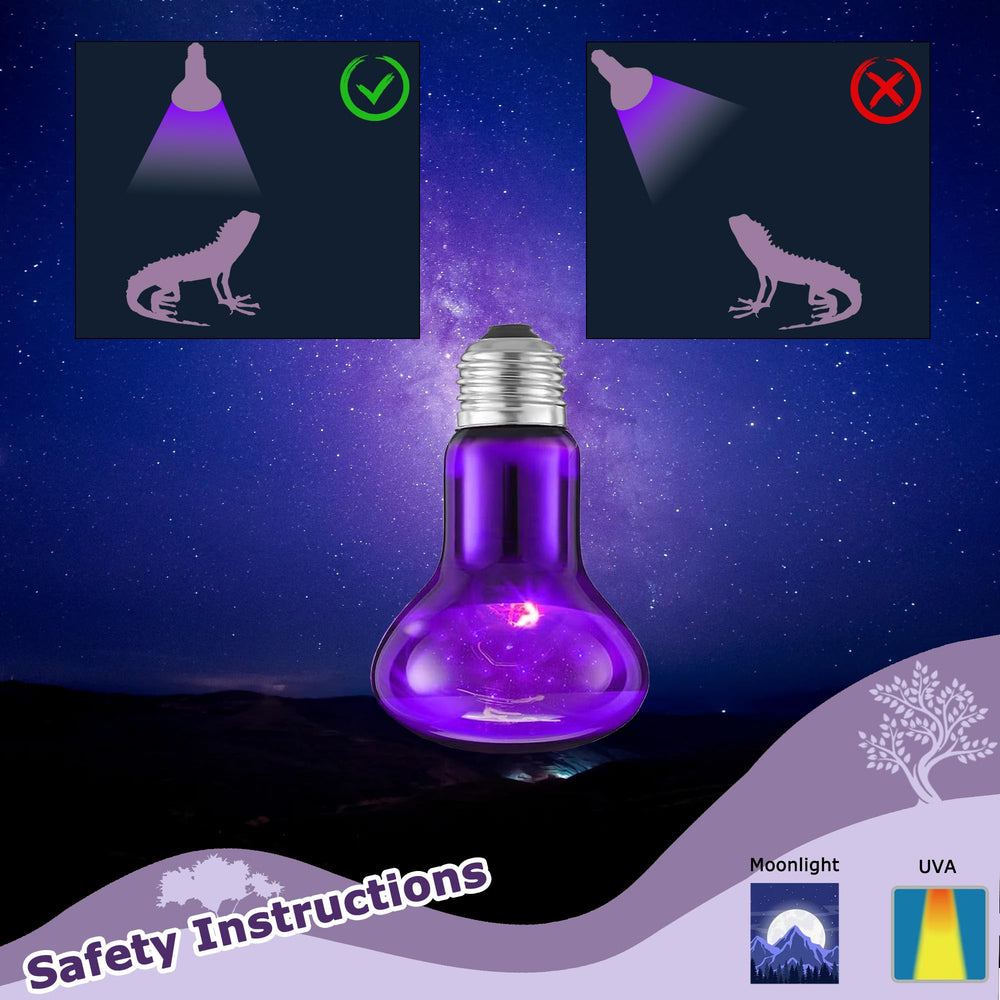 HARTOMPET 60W reptile night light long-life infrared heating saves energy.