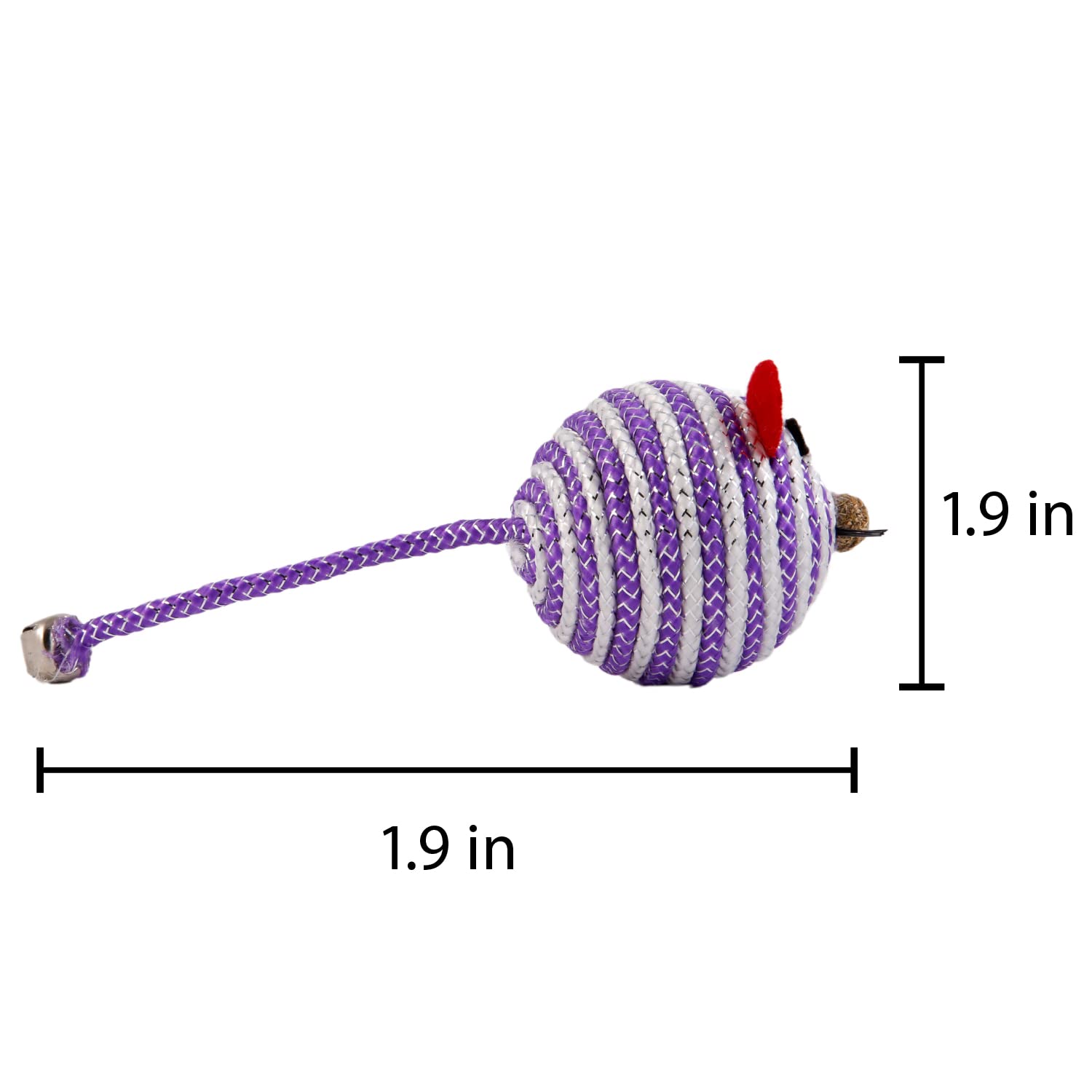 Hartz Cattraction Bell Mouse bell detail emphasizes audible cue during playtime.