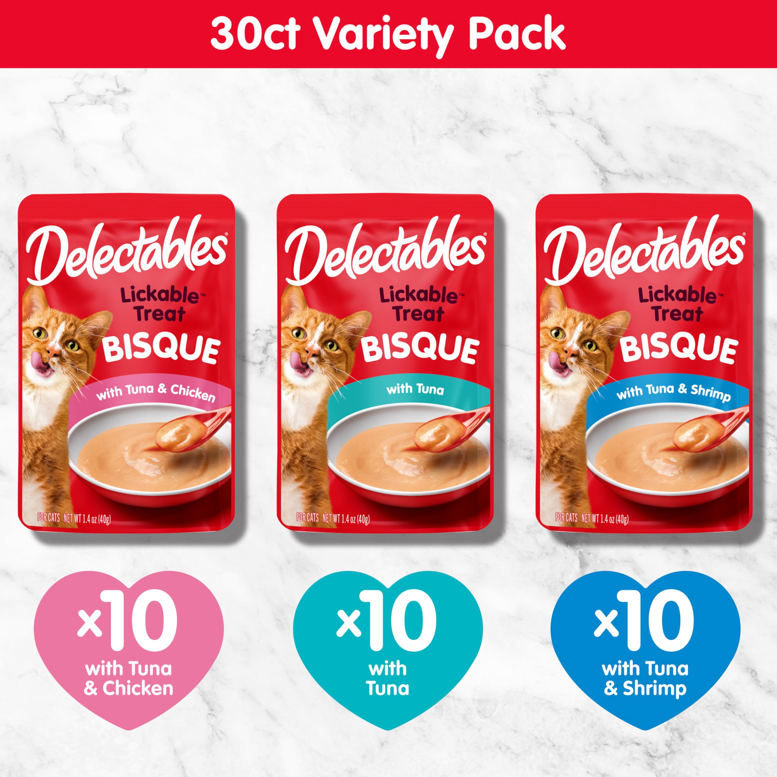 Hartz Delectables Bisque multi-pack display highlights variety for everyday treats