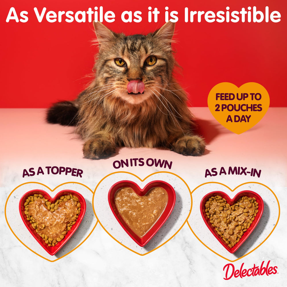 Hartz Delectables Bisque serving time cat shows a ready-to-lick moment