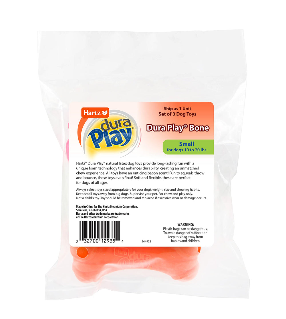 Hartz DuraPlay bacon-scented pack invites dogs of all ages to explore textures and scents.