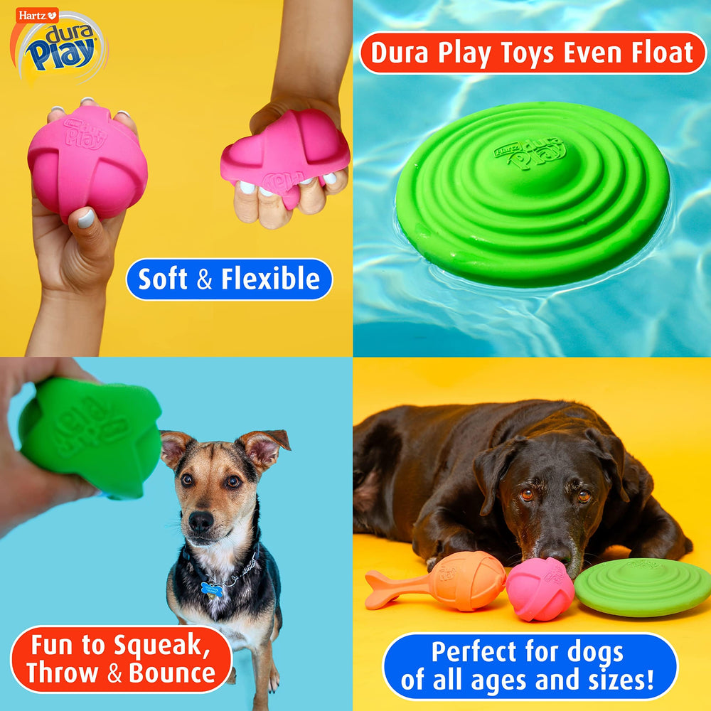 Hartz DuraPlay rocket and disc shapes shown for varied fetch routines.