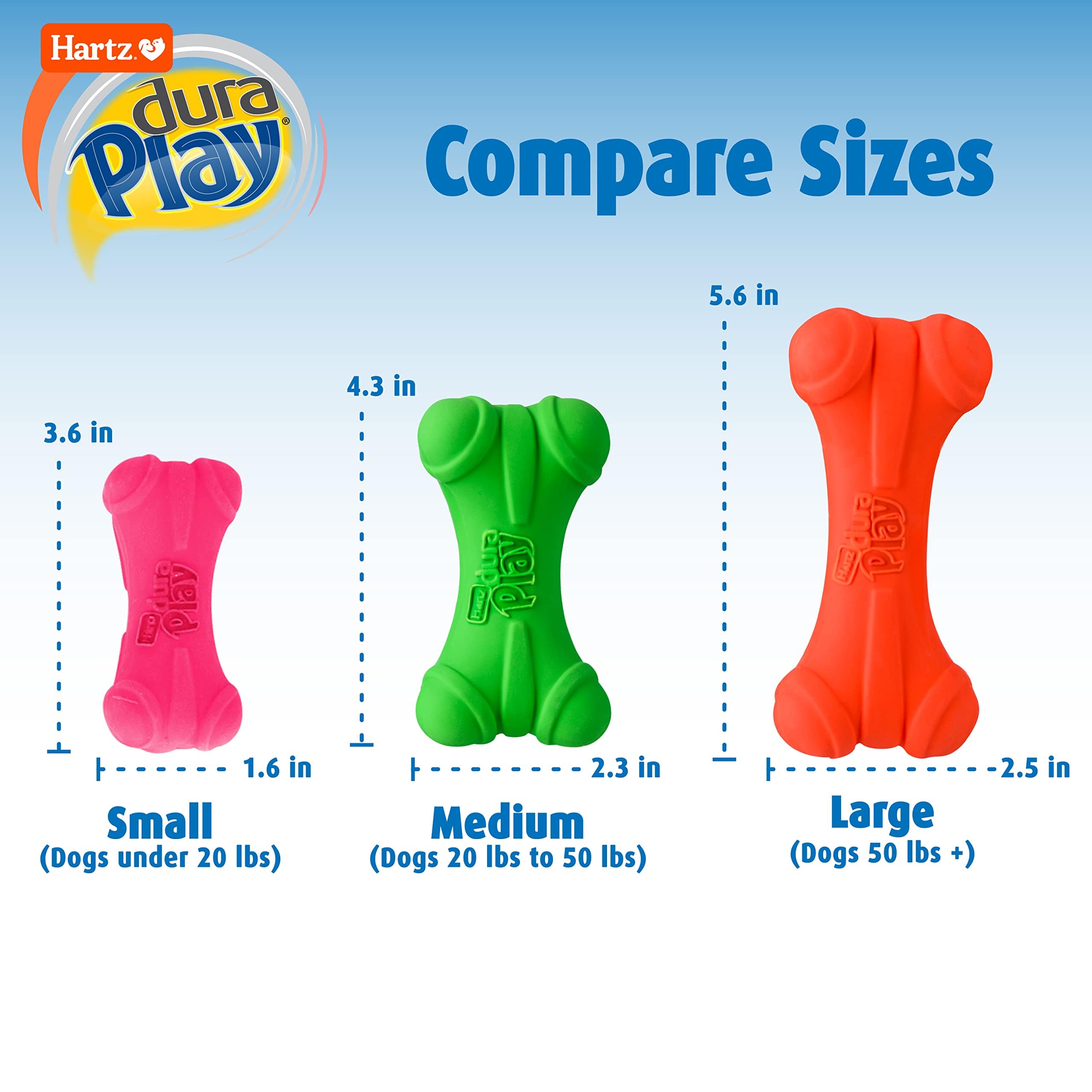 Hartz DuraPlay toy bouncing and floating for outdoor fetch and water play.