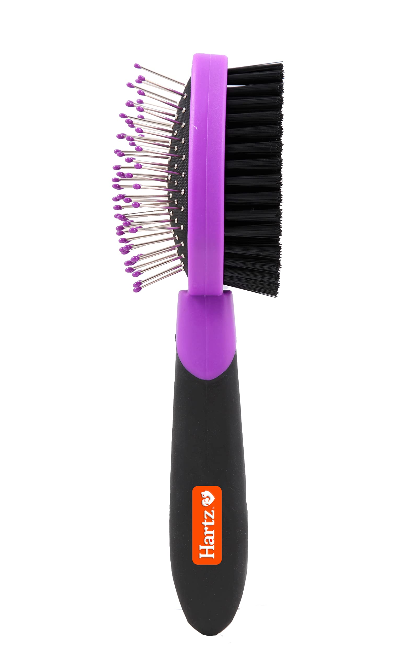Hartz Groomers Best Combo Brush side detangling with stainless steel tips removes loose fur