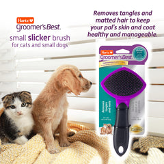 Hartz Groomer's Best Small Slicker Brush ergonomic handle for comfort