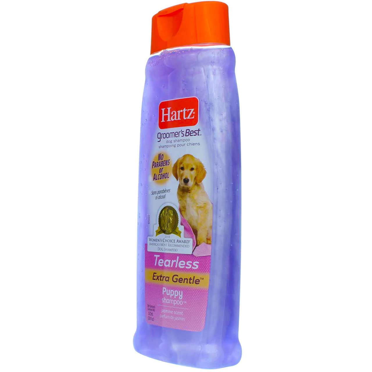 Hartz Puppy Shampoo after-bath soft coat detail shows conditioning effect.