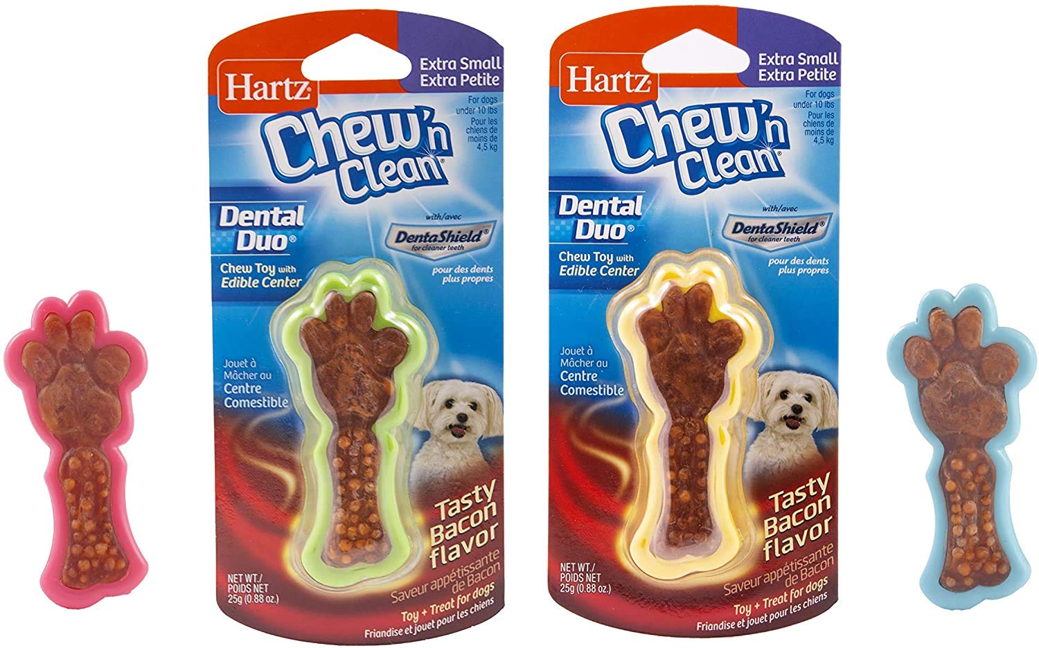 Hartz Tiny Dog Dental Duo compact size suits small-dog play areas.