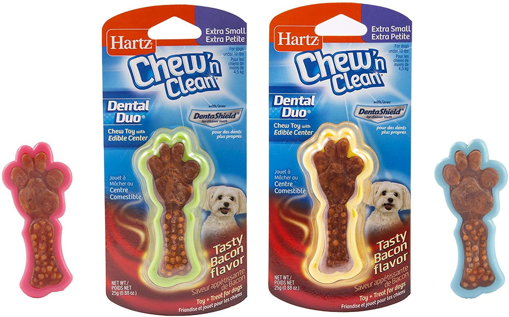 Hartz Tiny Dog Dental Duo compact size suits small-dog play areas.