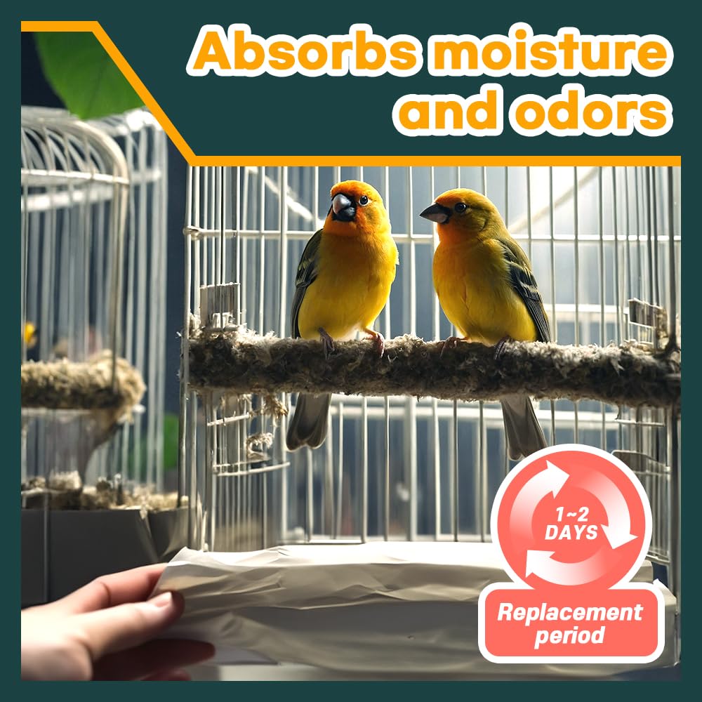 HA SHI Bird Cage Liner tear-resistant material reduces rips.