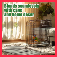 Hashi non-toxic bird-safe liner inside a cage for hygienic living.