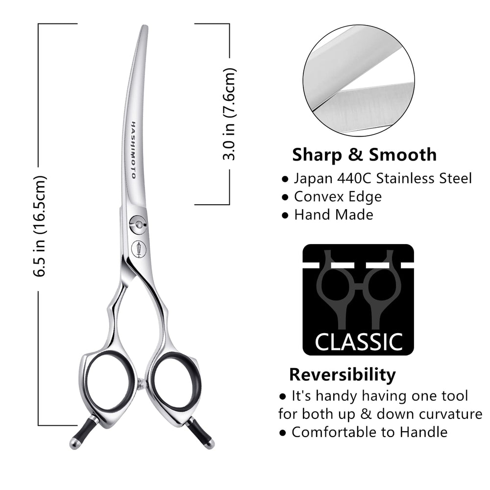 HASHIMOTO dog grooming scissors lightweight design aids comfortable all-day trimming.