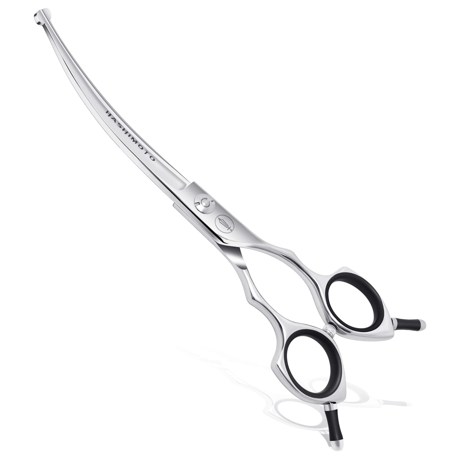 Hashimoto dog scissors curved blade for precise grooming along contours