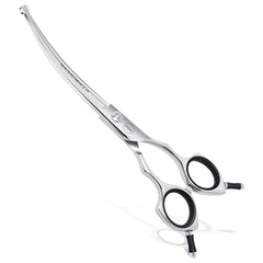 Hashimoto dog scissors curved blade for precise grooming along contours