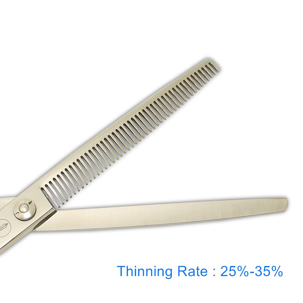 HASHIMOTO texturizing scissors 7-inch lightweight for comfortable, precise grooming sessions.