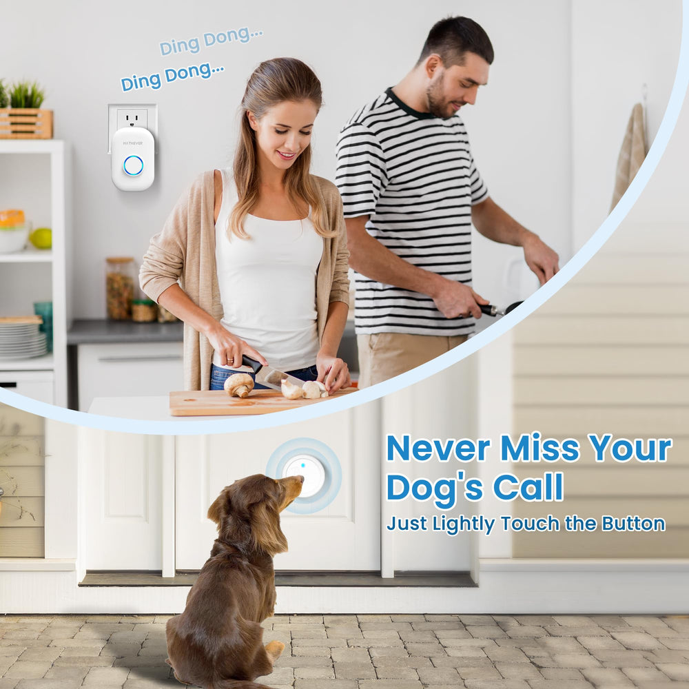Hathever dog-bell-1000ft-range showcases long-range signals for flexible door placement