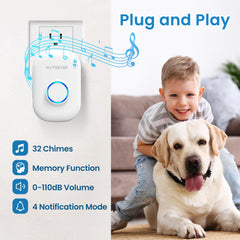 Hathever dog-bell-button-wall-mount shows quick door access for pets