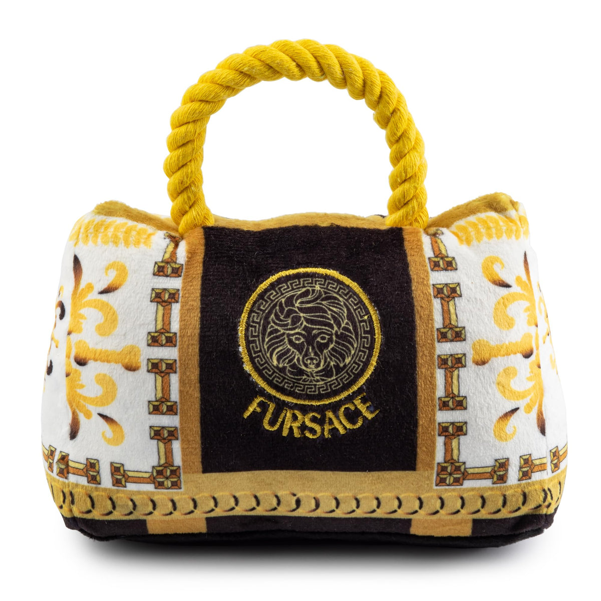 Haute Diggity Dog Fursace Handbag toy with squeaker boosts interactive playtime