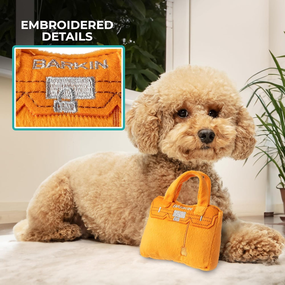 Haute Diggity Dog Barkin Bag with built-in squeaker for engaging play.