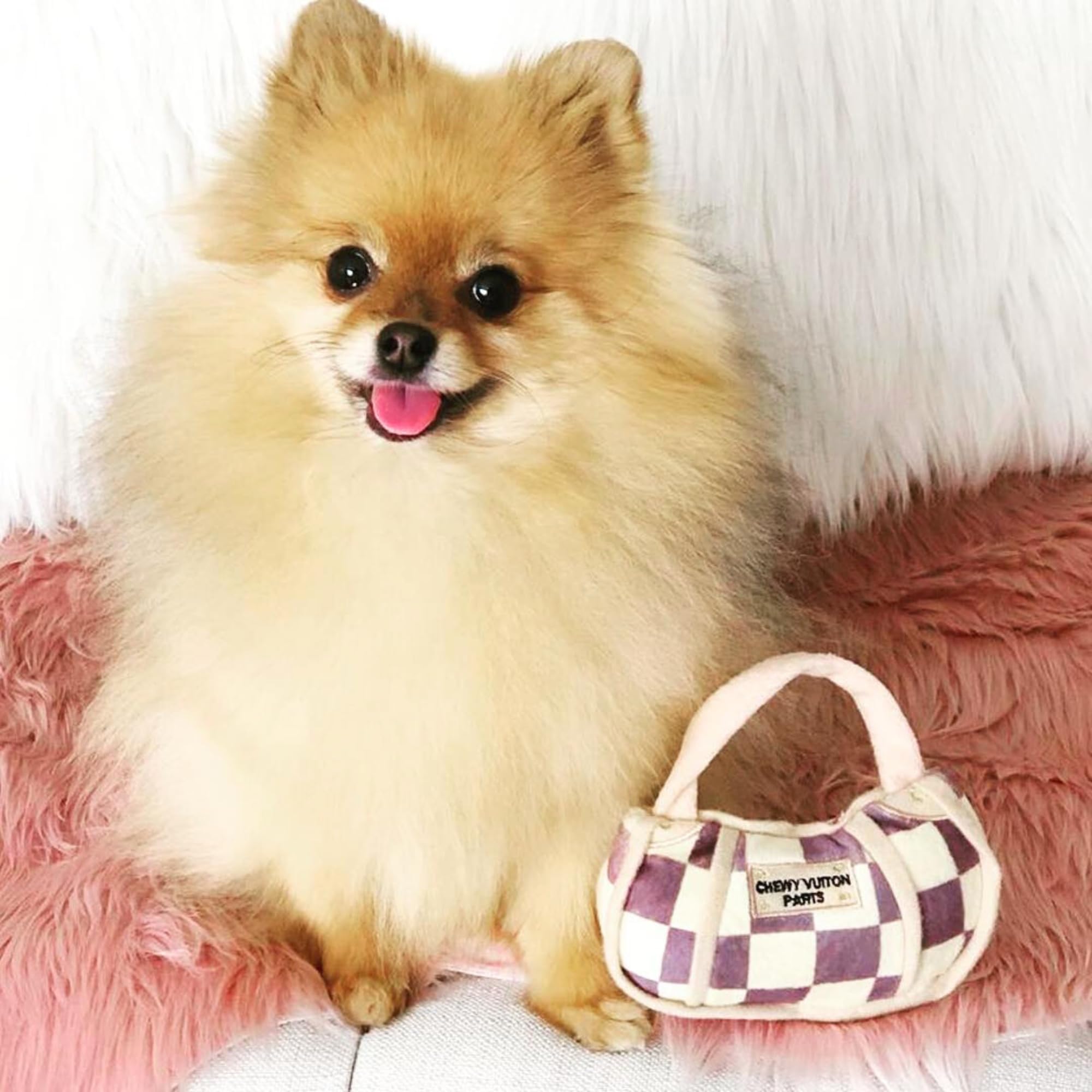 Haute Diggity Dog Checker Chewy Vuiton Handbag gift-ready design suited for puppies and adults
