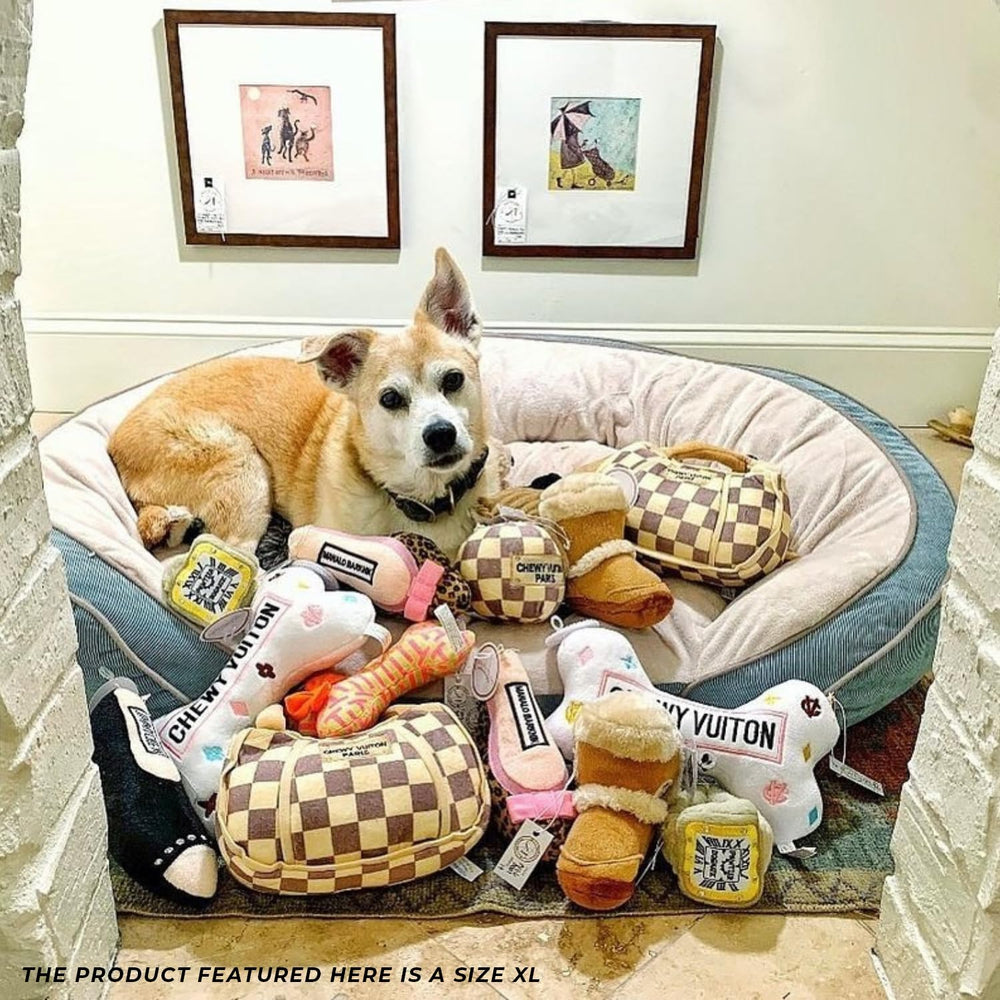 Haute Diggity Dog Checker Chewy Vuiton Handbag machine-washable for easy cleanup after adventures
