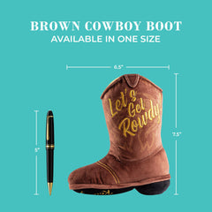 Haute Diggity Dog cowboy boot toy embroidery detail shows craft.