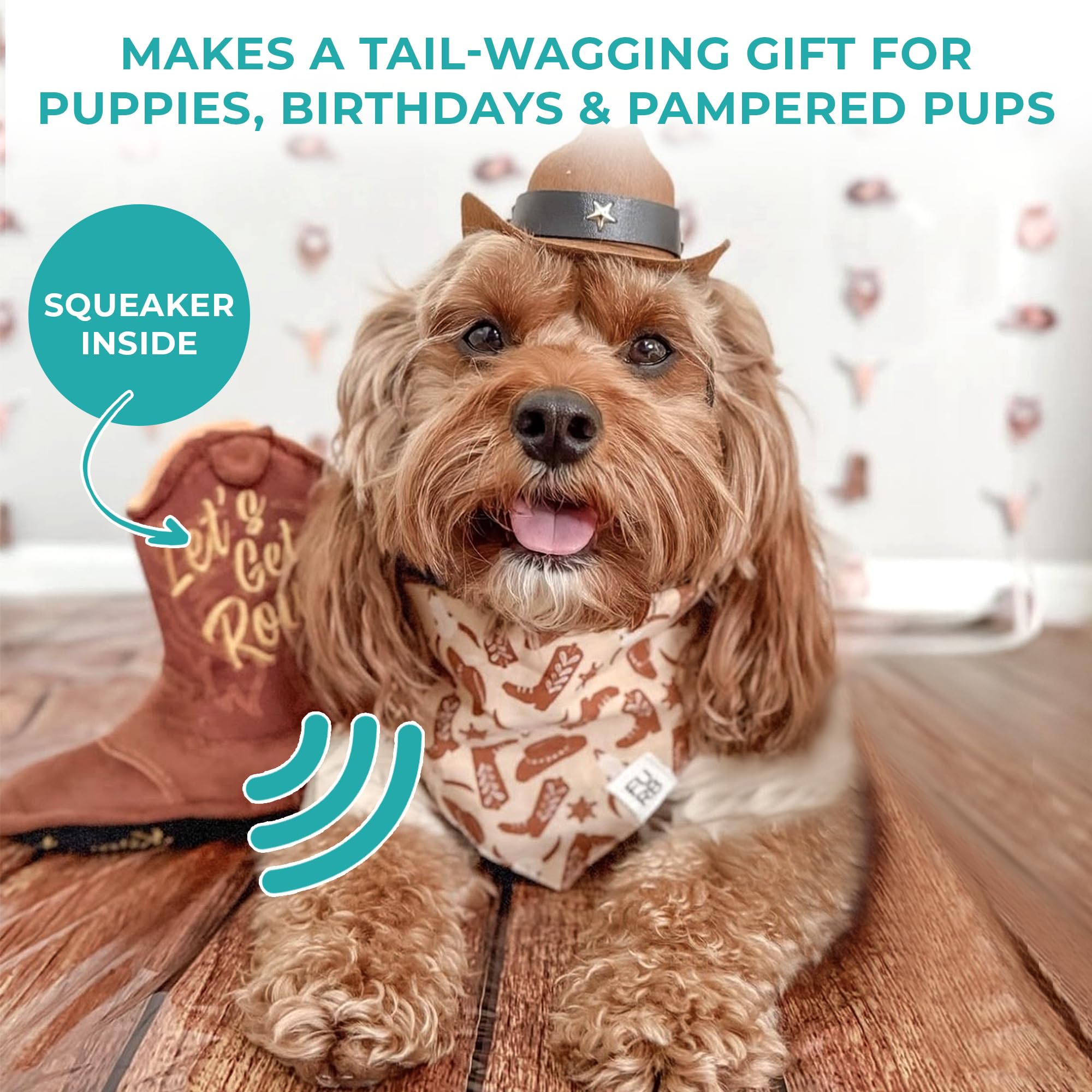 Haute Diggity Dog cowboy boot toy machine-washable for easy cleaning.