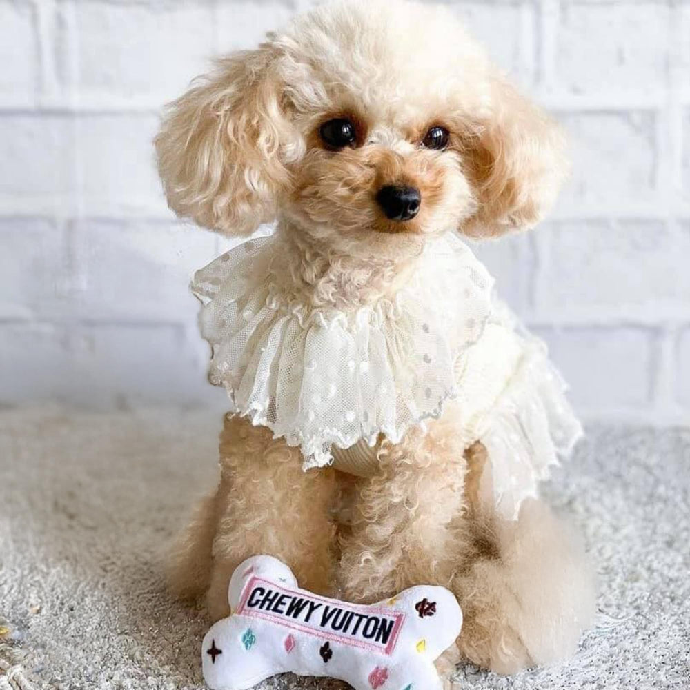 Haute Diggity Dog plush toy cuddle scene highlights soft, durable materials.