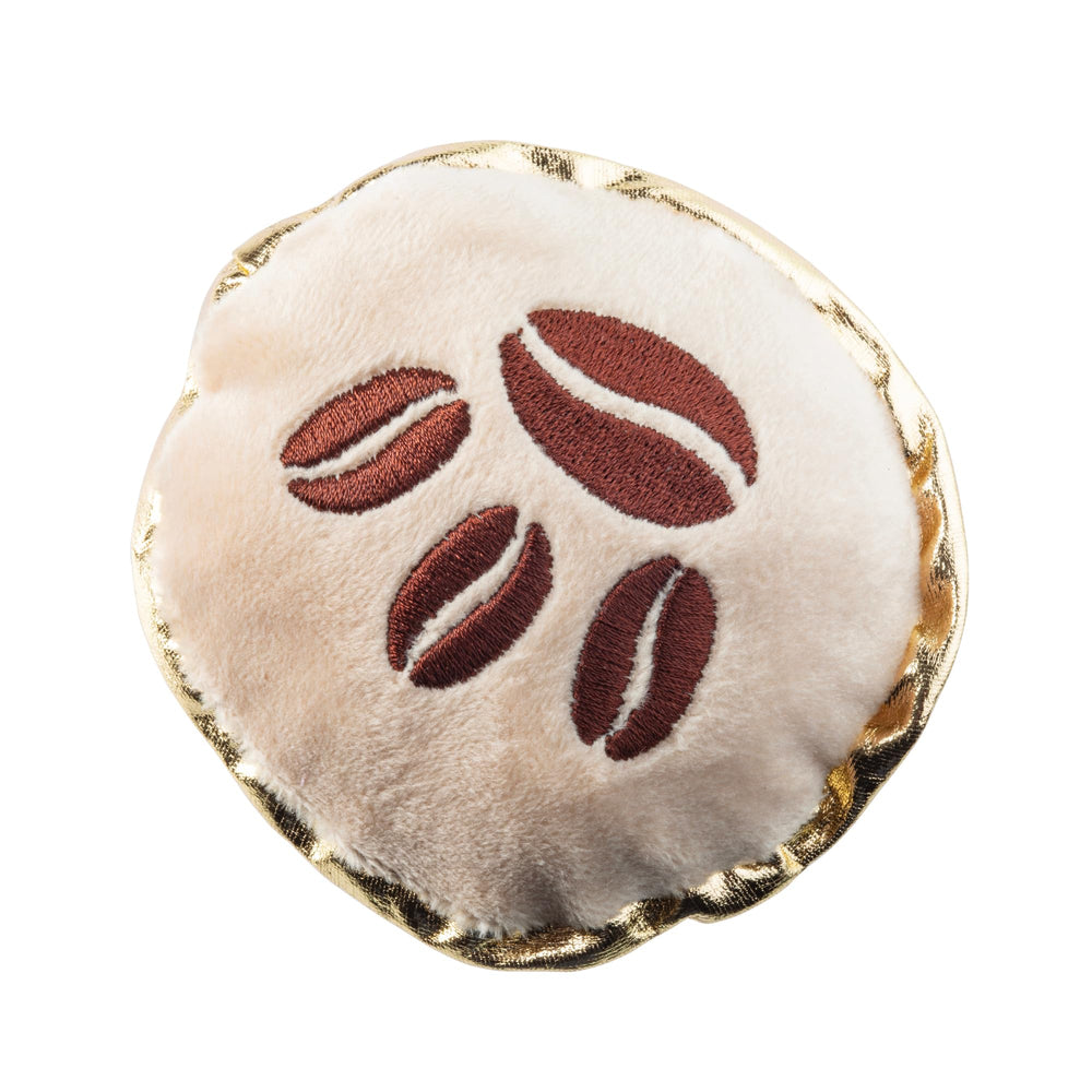 Haute Diggity Dog Espresso Muttini closeup design shows embroidered details for stylish charm.