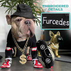Haute Diggity Dog Furcedes Car Toy plush texture, soft yet durable for cuddle and chew.