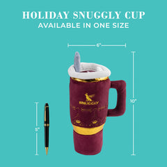 Haute Diggity Dog Holiday Snuggly Cup Toy embroidered details add playful elegance during cuddle time.