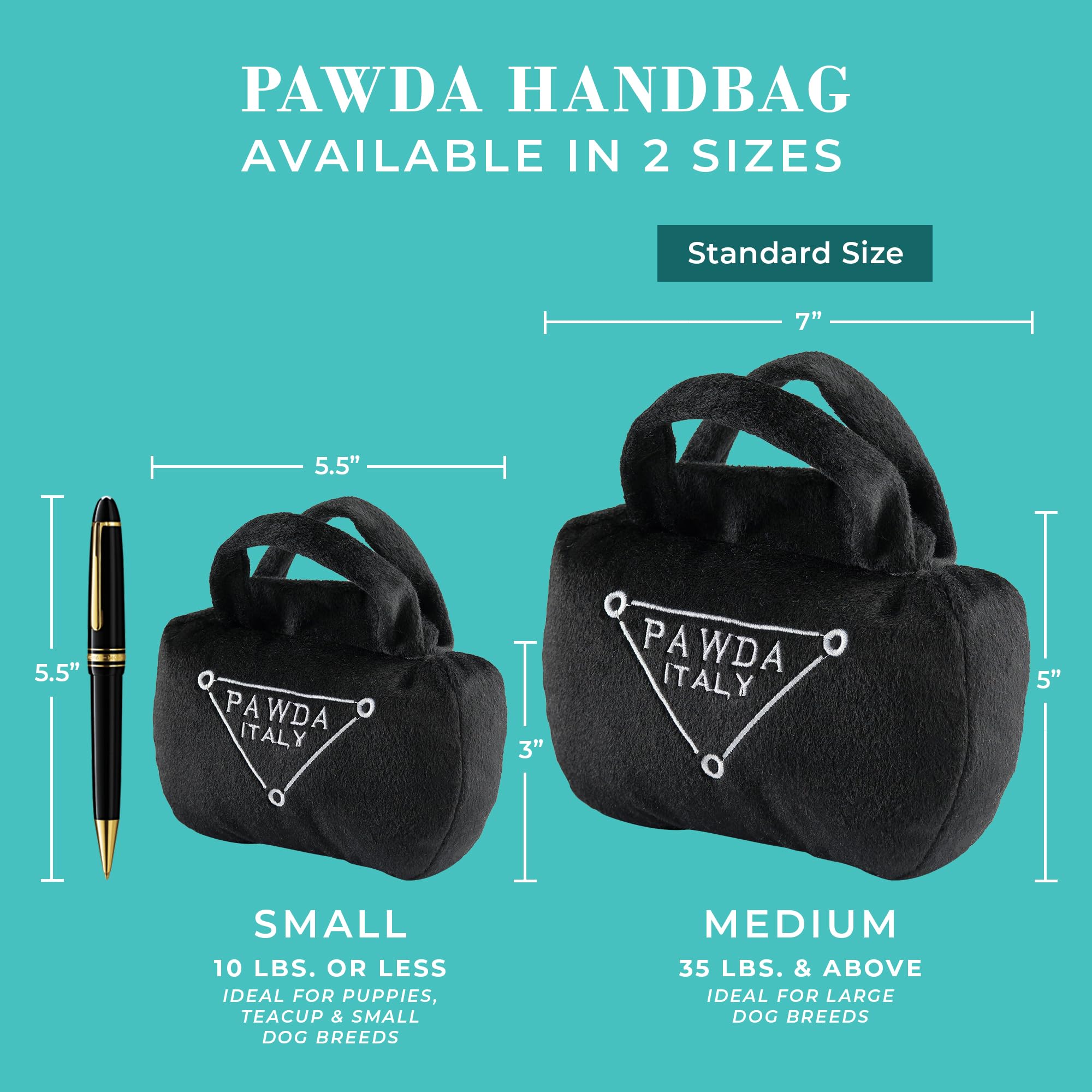 Haute Diggity Dog Pawda Handbag suitable for small breeds and puppies for birthday gifting.