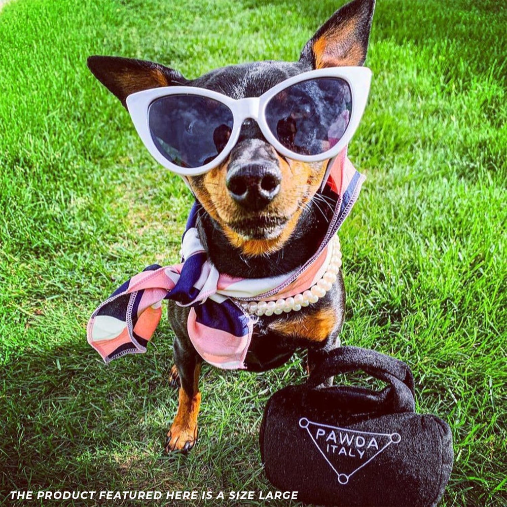 Soft plush material of Pawda Handbag provides comfy cuddle and gentle chews.