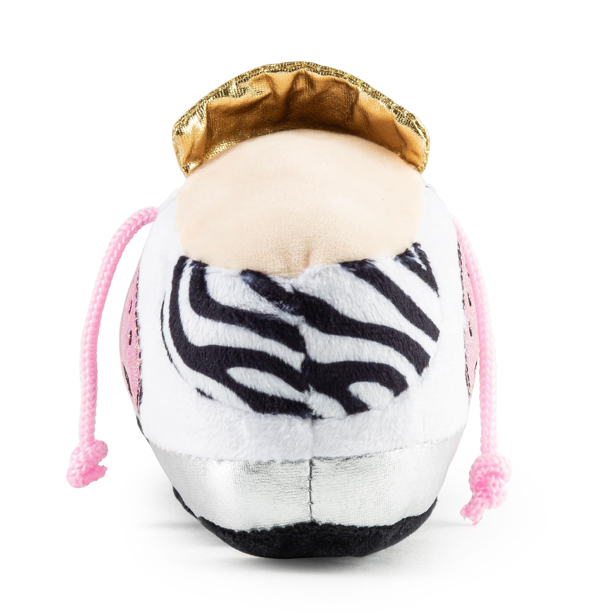 Haute Diggity Dog Pink Golden Pooch Tennis Shoe toy side view ideal for fetch and tug