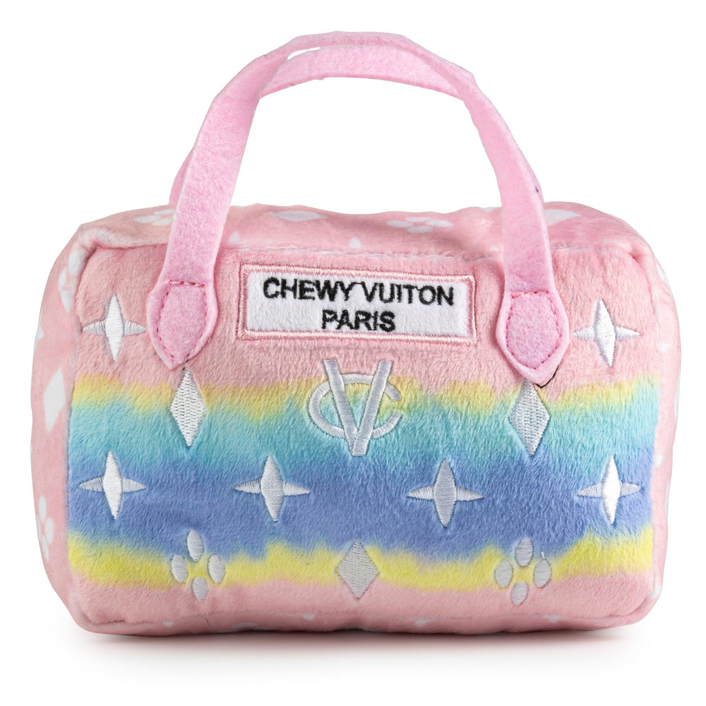 Haute Diggity Dog pink-ombre handbag toy; plush texture for stylish fetch.