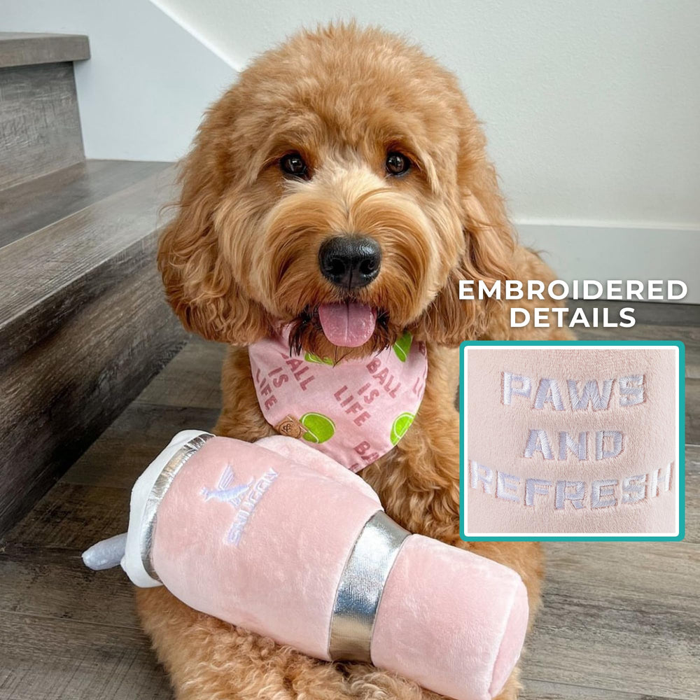 Haute Diggity Dog Snuggly Cup squeaker boosts engagement during supervised play